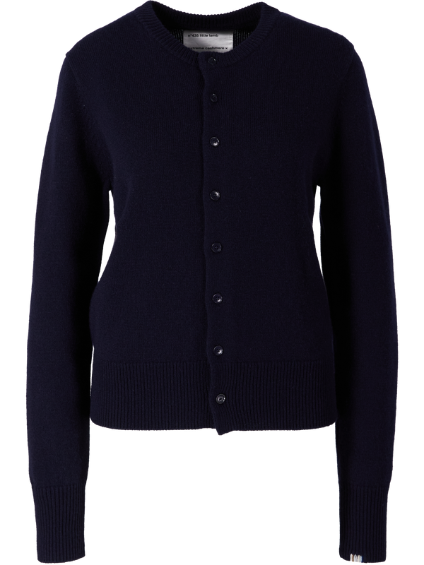 Cashmere-Strickjacke 'n°435 Little Lamb' Navy