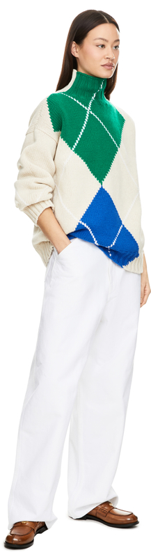 Wollpullover 'Jwa X Pringle' mit Argyle-Muster Multi