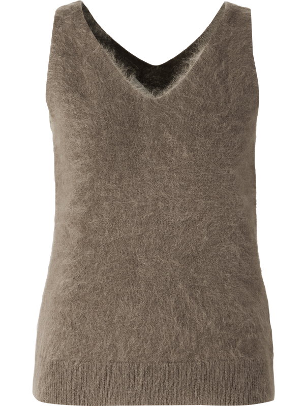 'Tala' Taupe Cashmere Top