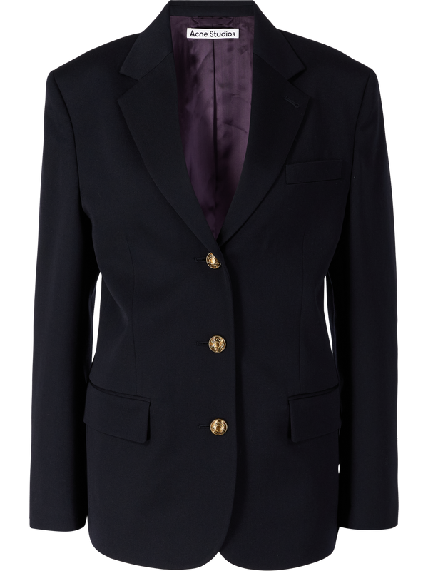 Blazer aus Wolle Marineblau