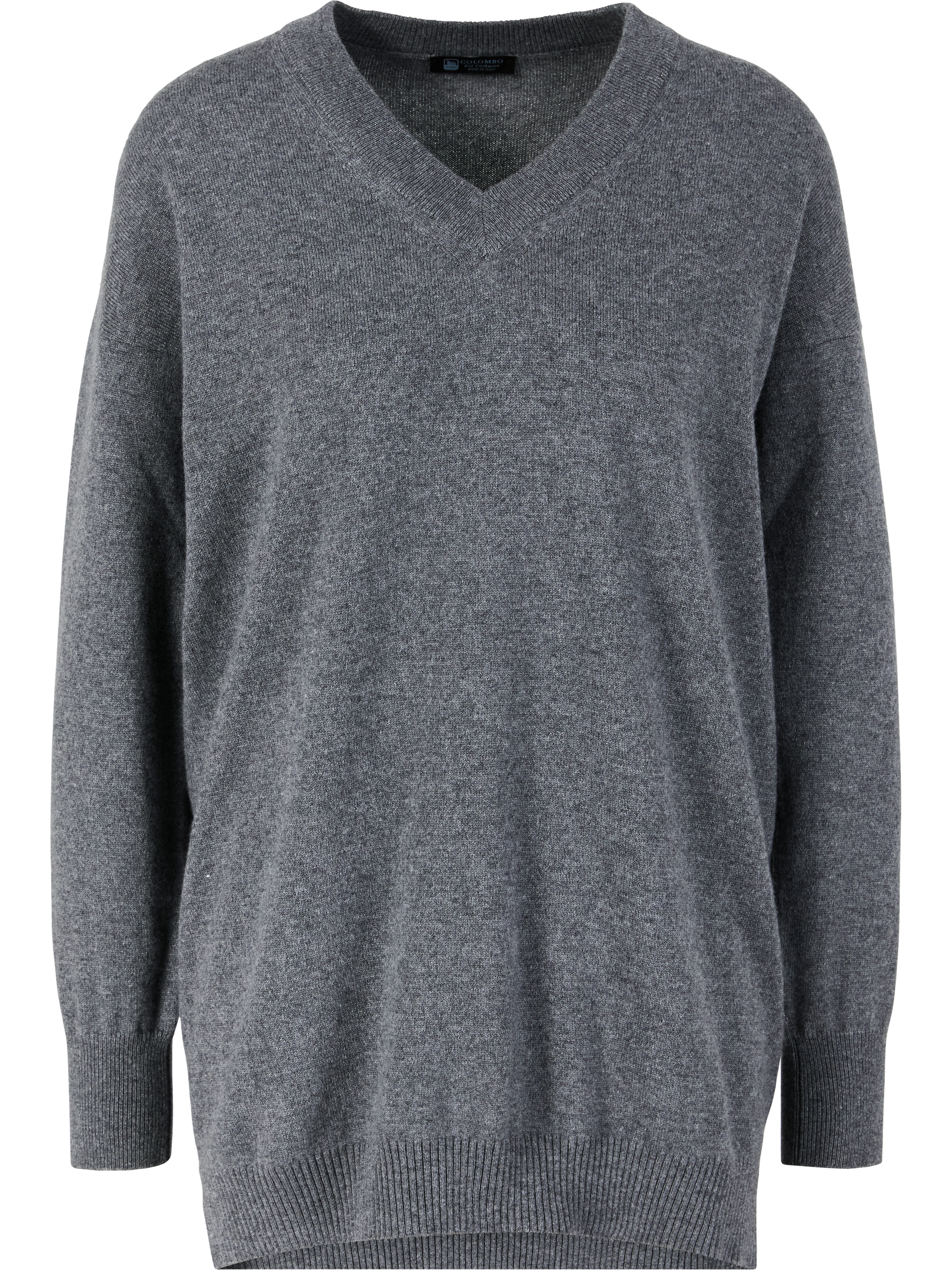 Colombo Pullover mit V-Ausschnitt aus Kid Cashmere Hellgrau, Produktansicht – UNGER.DE