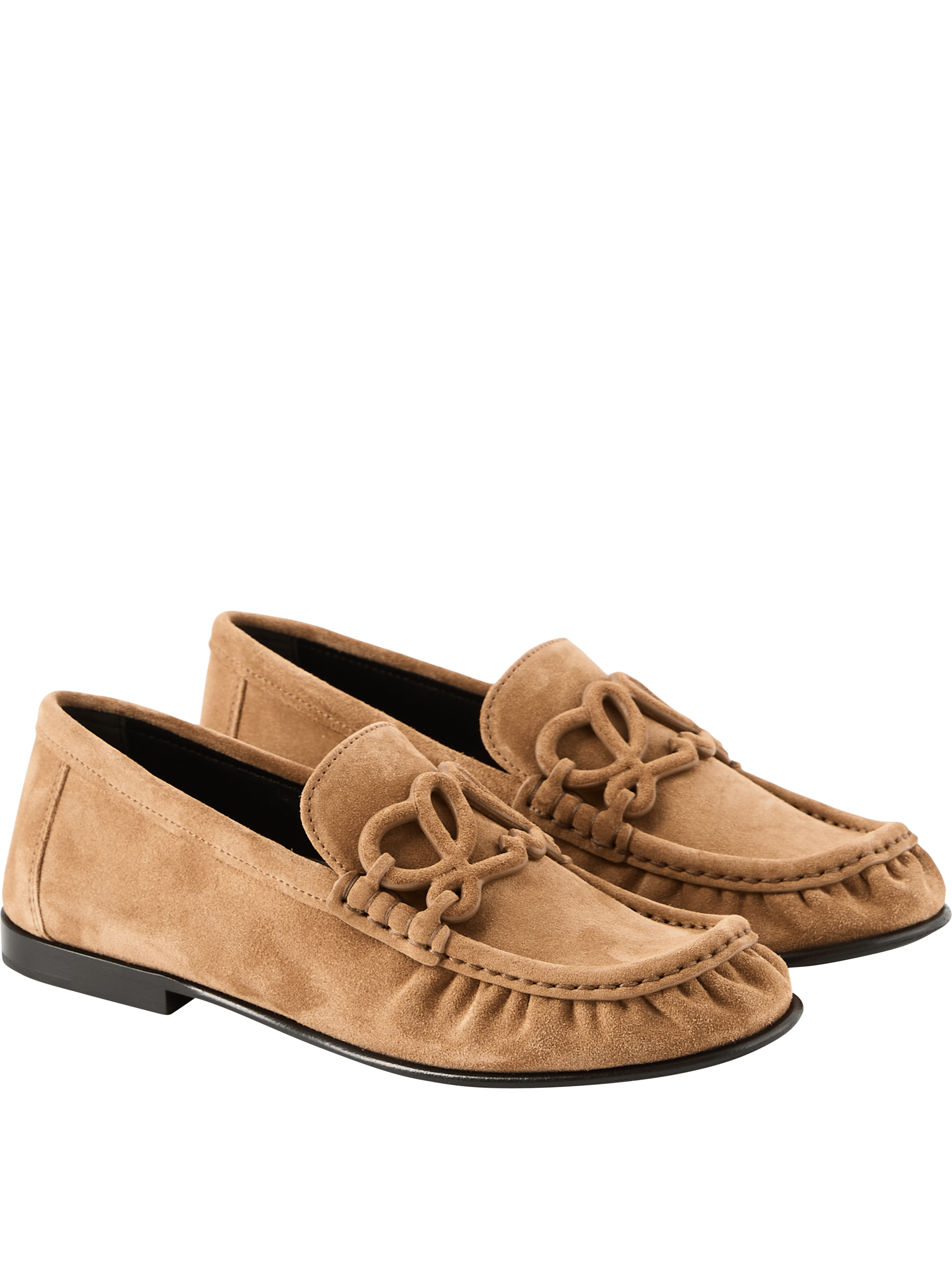 LOEWE Loafer 'Double L' Camel, Rückansicht – UNGER.DE