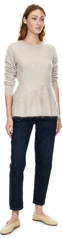Gebürsteter Cashmere-Pullover 'Kaylin' Kitt
