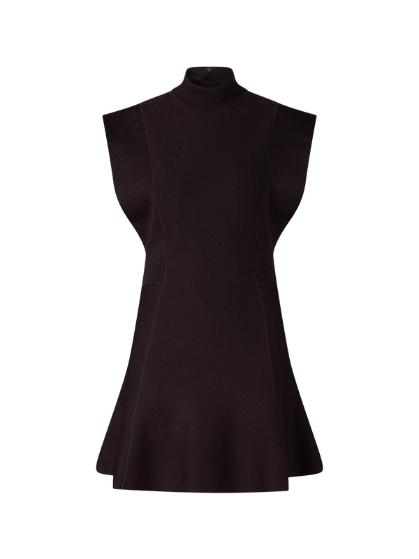 Ausgestelltes Minikleid mit Flügelärmel Violett