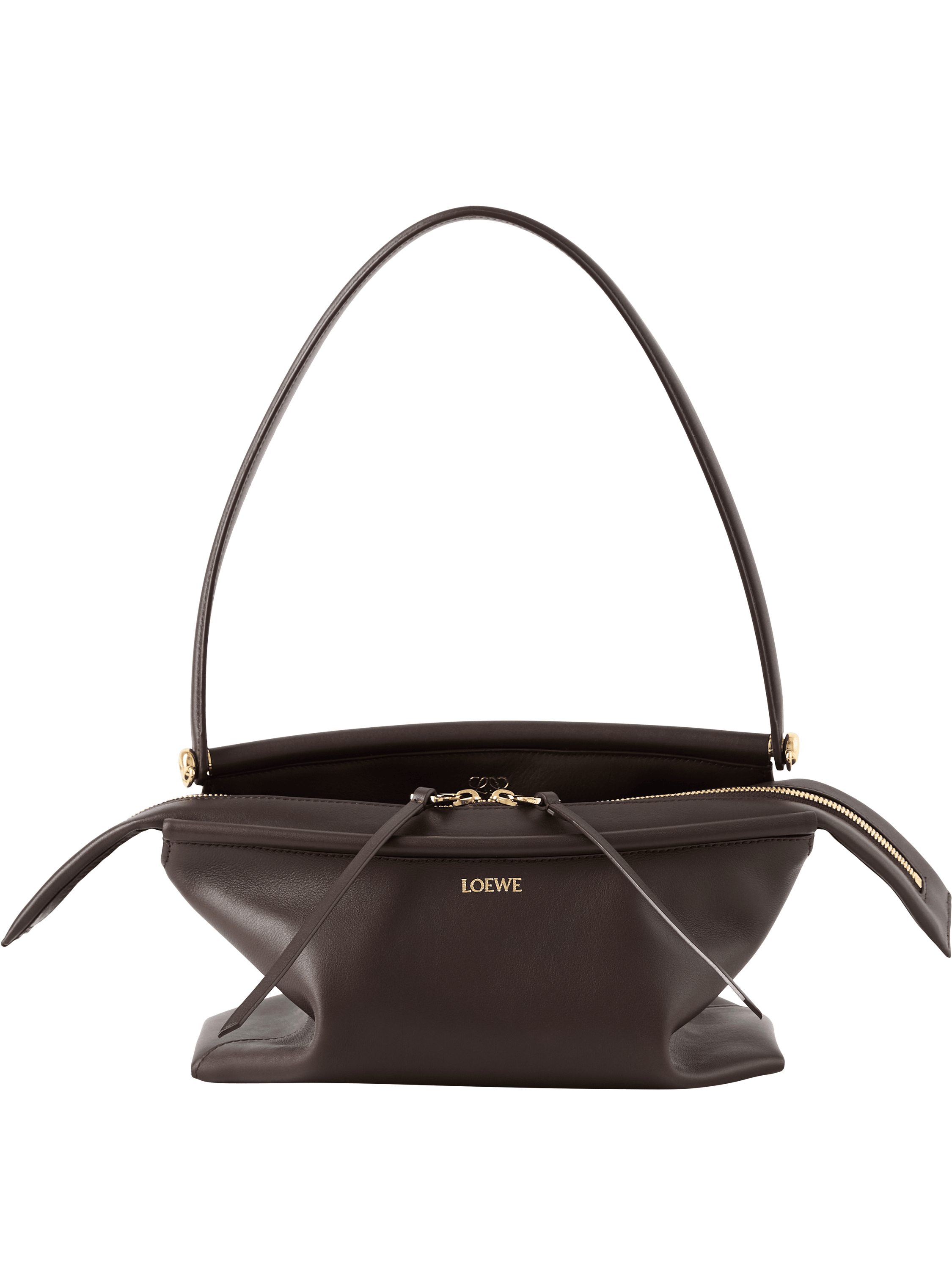 LOEWE 'Whisker Small' shoulder bag in Dark Chestnut, Product view – UNGER.DE