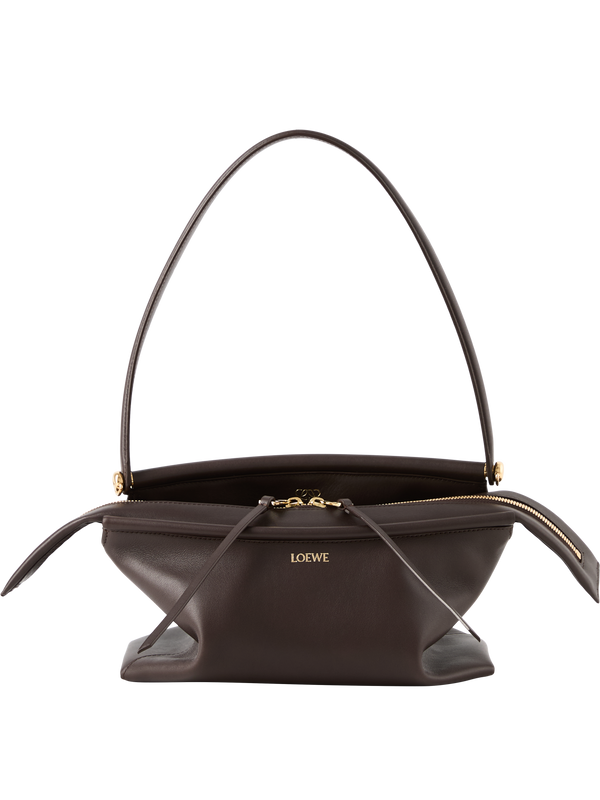 'Whisker Small' shoulder bag in Dark Chestnut