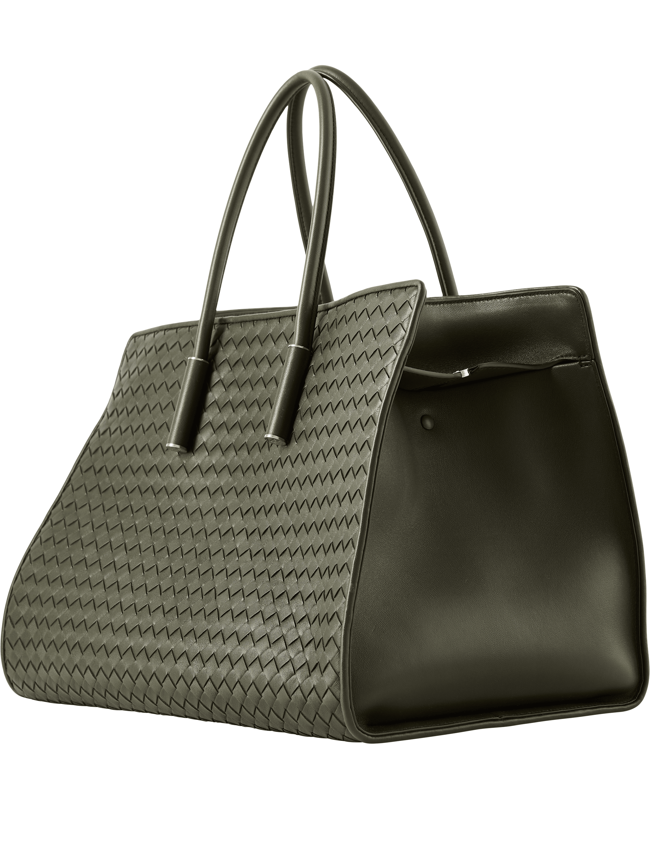 Bottega Veneta 'Barbara Medium' handbag in Bark Green, Front view – UNGER.DE