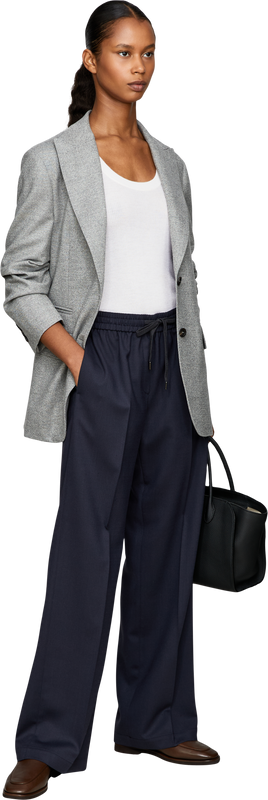 Mottled woollen blazer grey