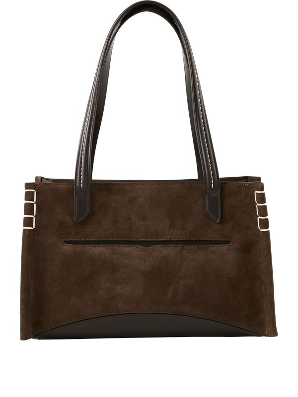 'Elongated Loafer' Shoulder Bag, Dark Brown