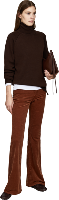 Rollkragenpullover 'Jed' aus Merinowolle Dunkelbraun