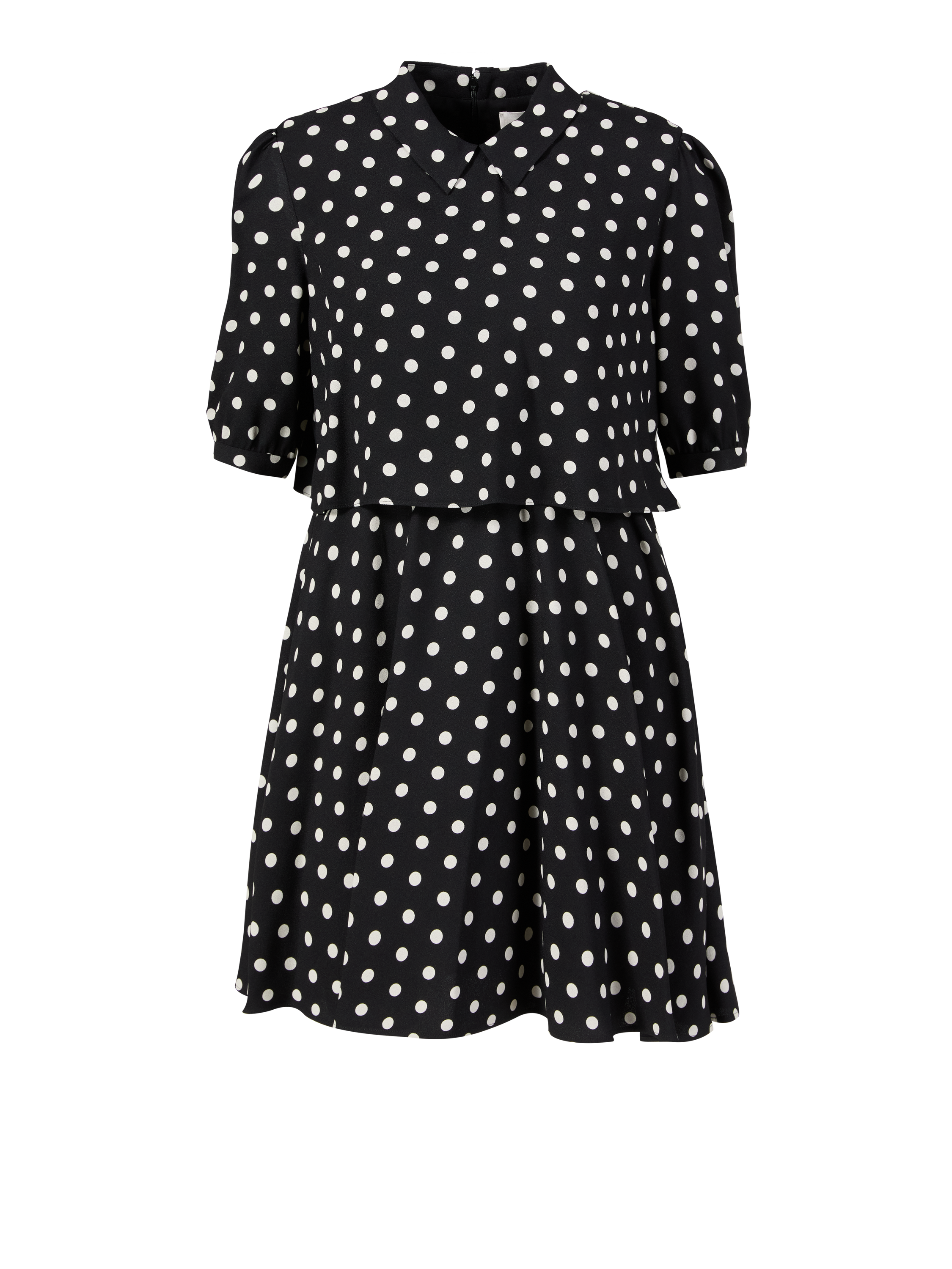 Minikleid mit Polka-Dots Schwarz/Weiß