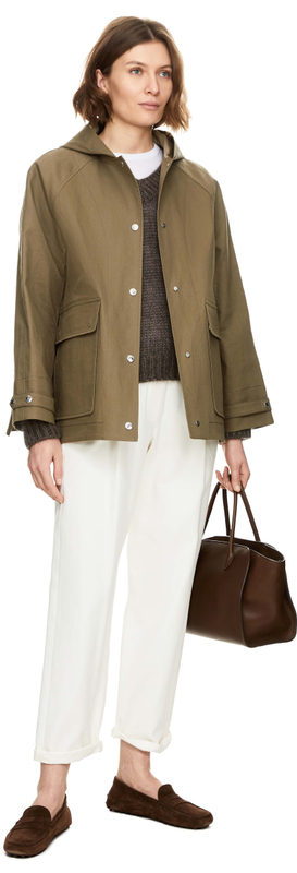 Oversized Parka mit Kapuze Khaki