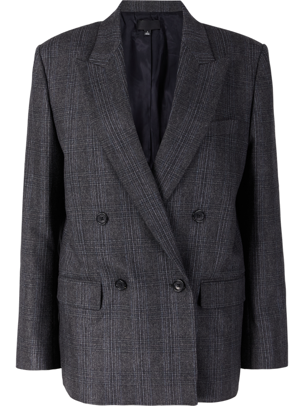 Oversize-Blazer 'Leston' aus Schurwolle Grau