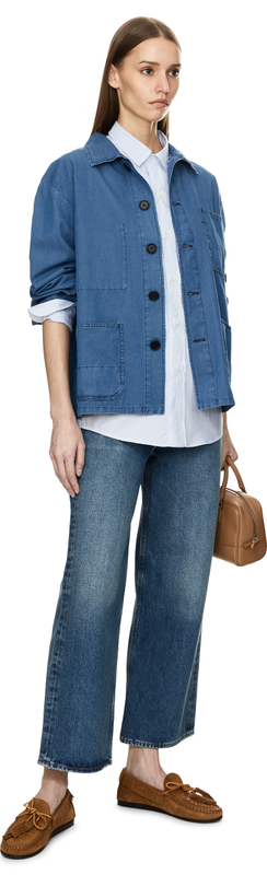 Gestreiftes Hemd 'Pablo' Hellblau