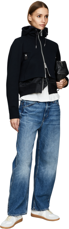 Kapuzenjacke 'Sponge' mit Bomberjacke Schwarz