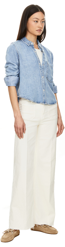 Straight-Leg Jeans 'The Patch Pocket' Crème