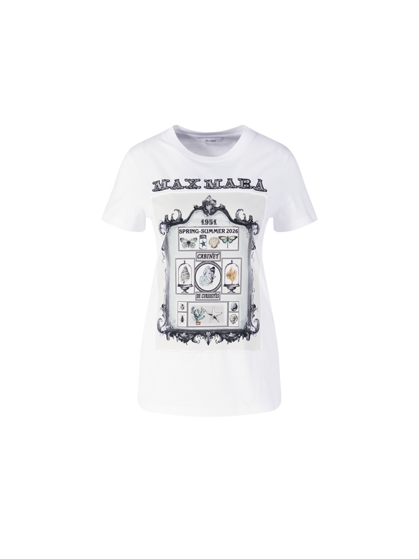 Besticktes T-Shirt 'Spadino' mit Aufnäher Weiß