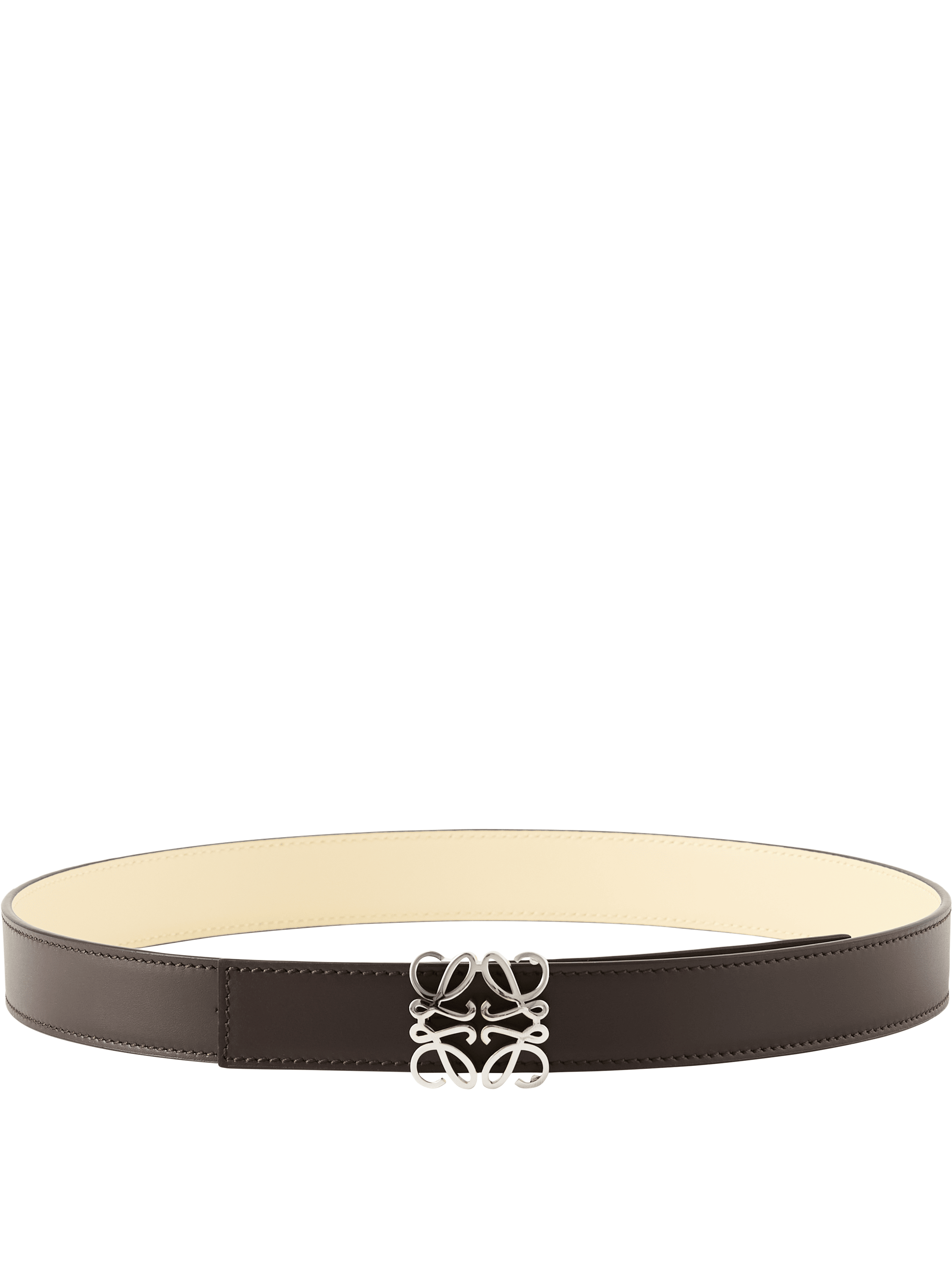 LOEWE 'Anagram Bombee' belt – Dark Chestnut/Vanilla, Product view – UNGER.DE