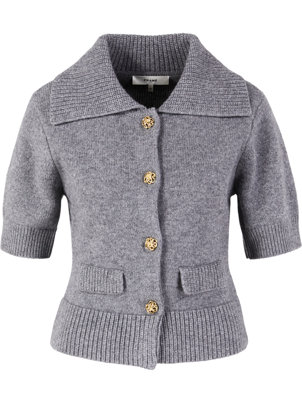 'The Doll' Grey Virgin Wool Cardigan