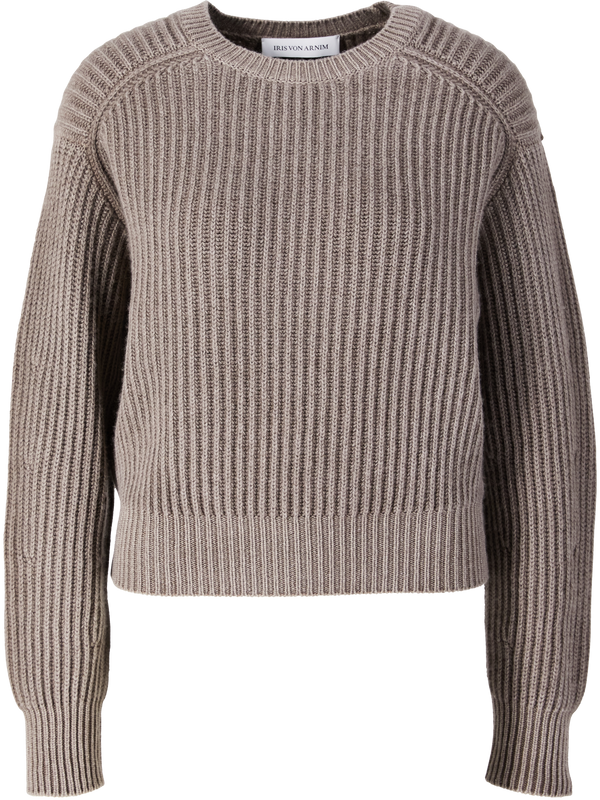 'Padora' Cashmere Jumper, Taupe, Stonewashed