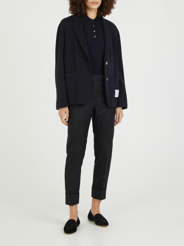 Zigarettenhose mit niedrigem Bund Schwarz