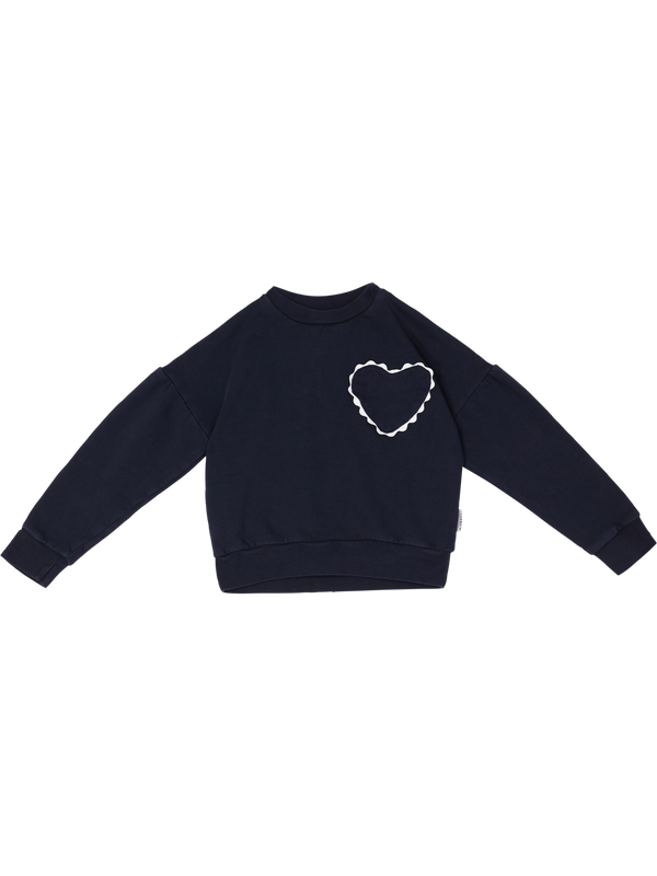 'Clotilde Fleece' Sweatshirt, Navy Blue