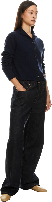 Woll-Cashmere-Strickjacke 'Annora' Marineblau