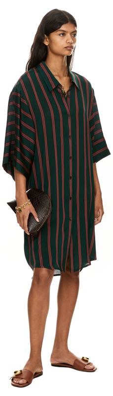 Gestreiftes Blusenkleid 'Drea' Grün