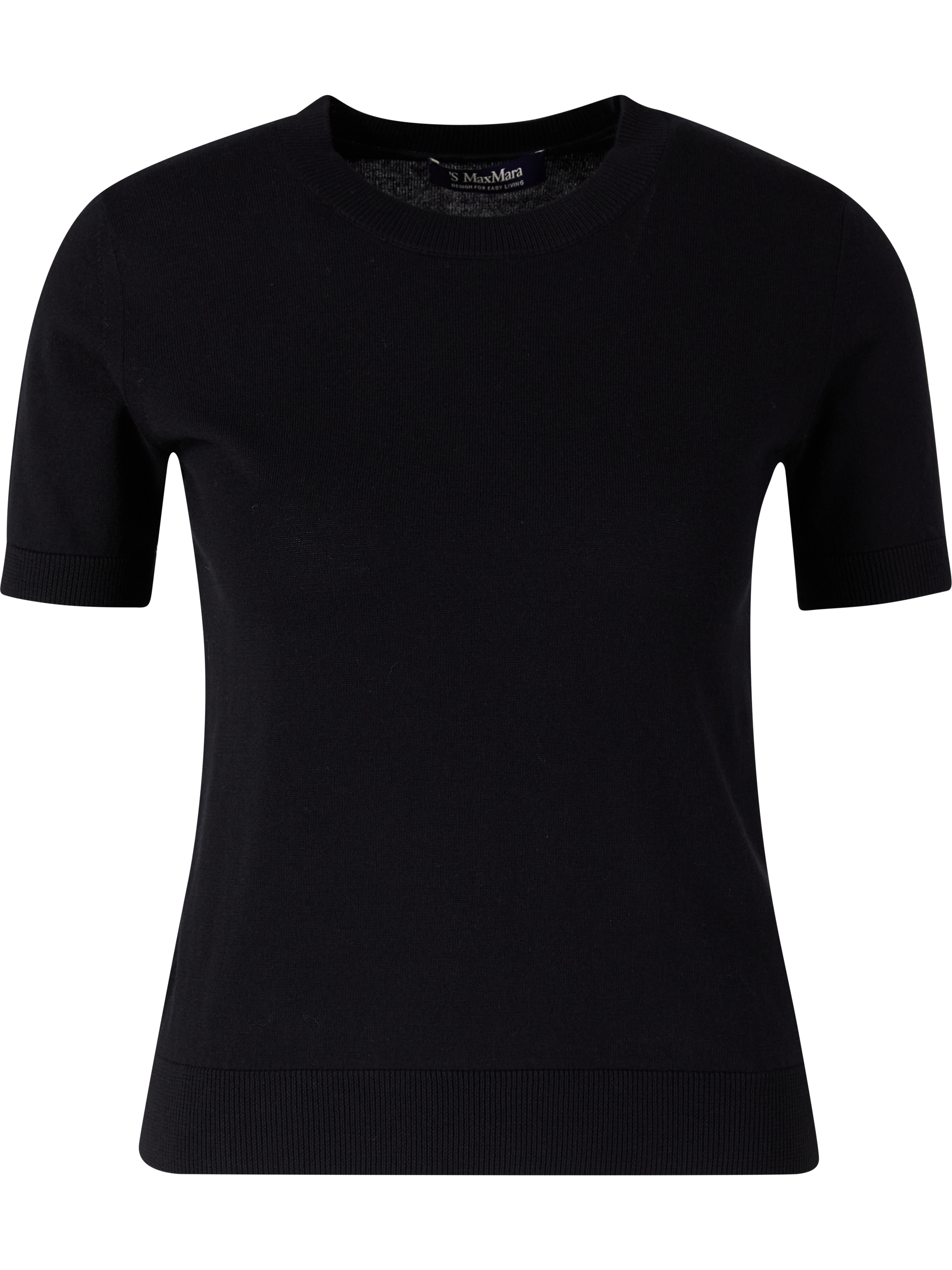 'S Max Mara Kurzarmpullover 'Giulietta' Schwarz, Produktansicht – UNGER.DE