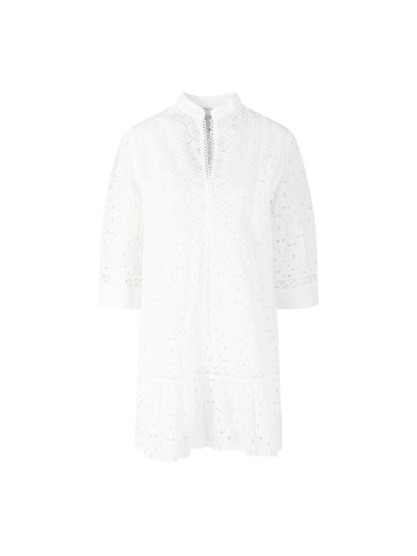 Minikleid 'Trigonella' mit Pailletten Weiß