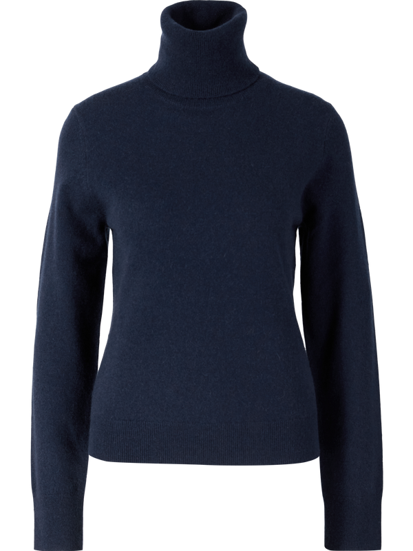 'The Essential Rollneck' cashmere jumper in Midnight