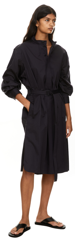 Liquette Kleid aus Satin Marineblau