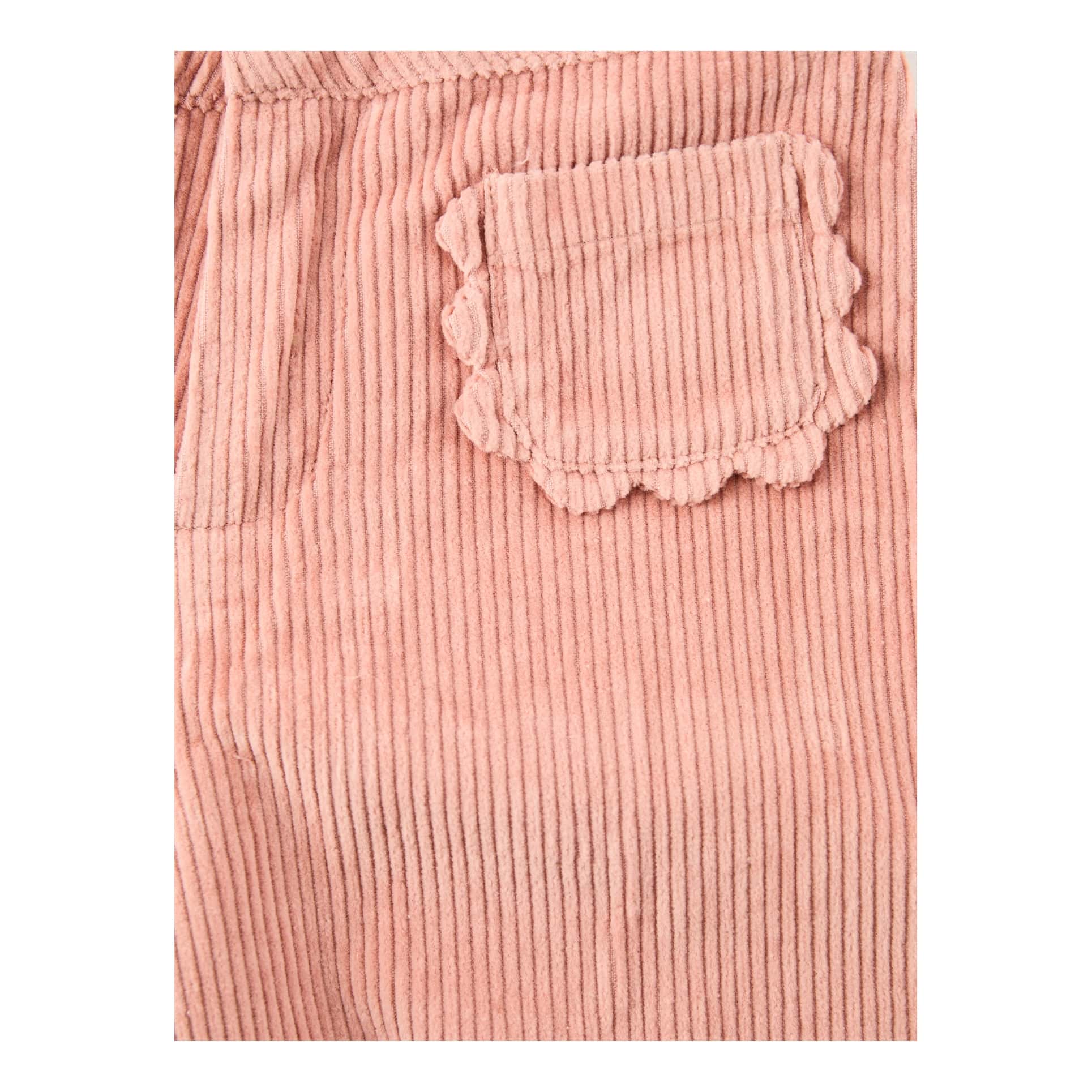 Emile et Ida Corduroy trousers with floral pockets rose, Front view – UNGER.DE