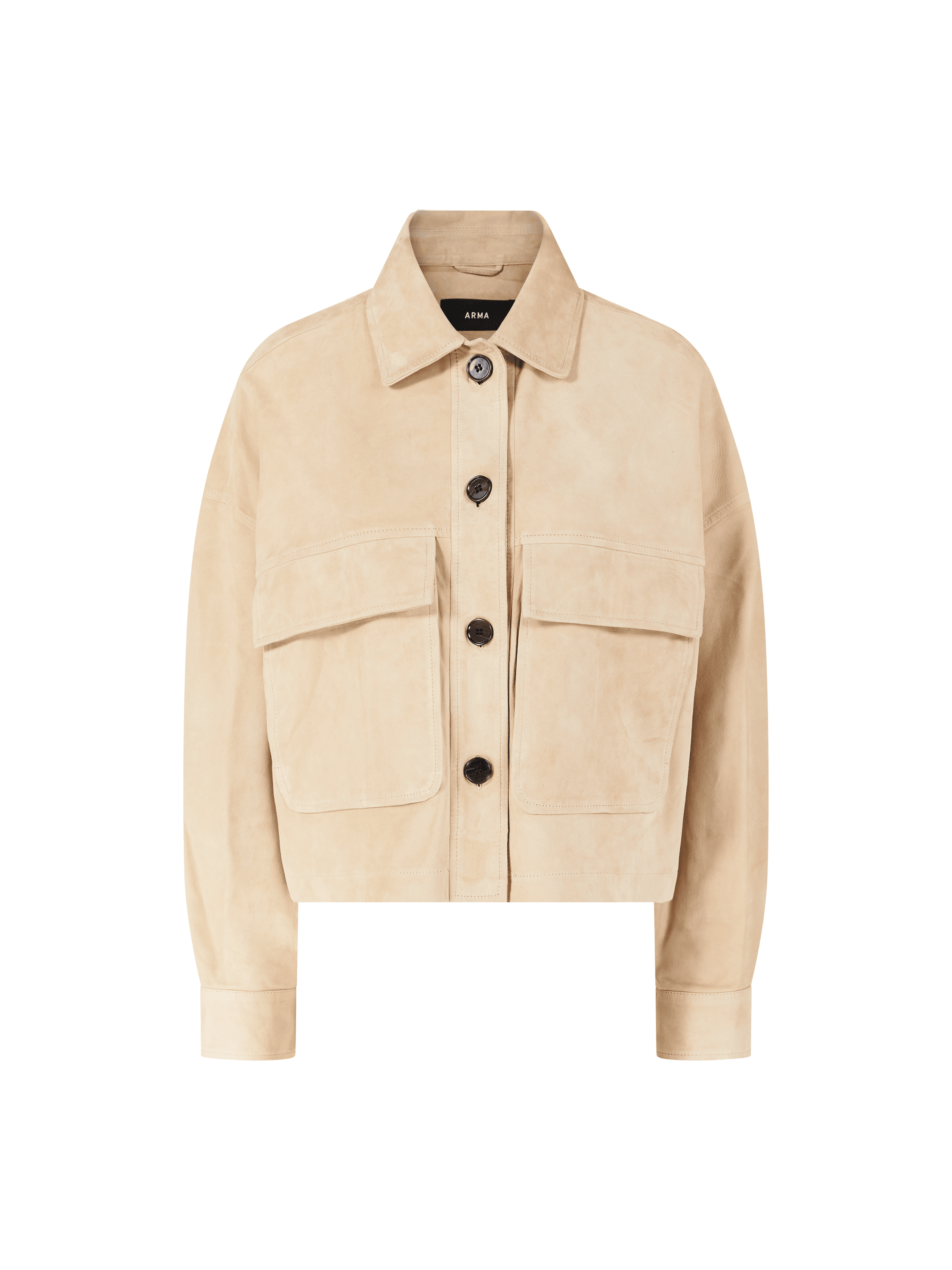 Velourslederjacke 'Miri' Beige
