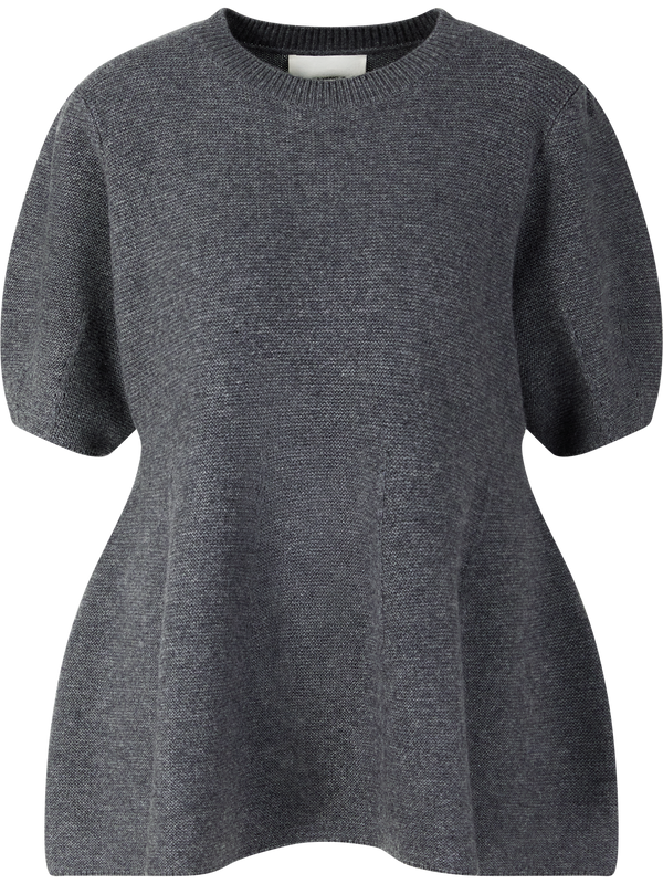 Kurzärmeliger Cashmere-Pullover 'Mella' Graphite