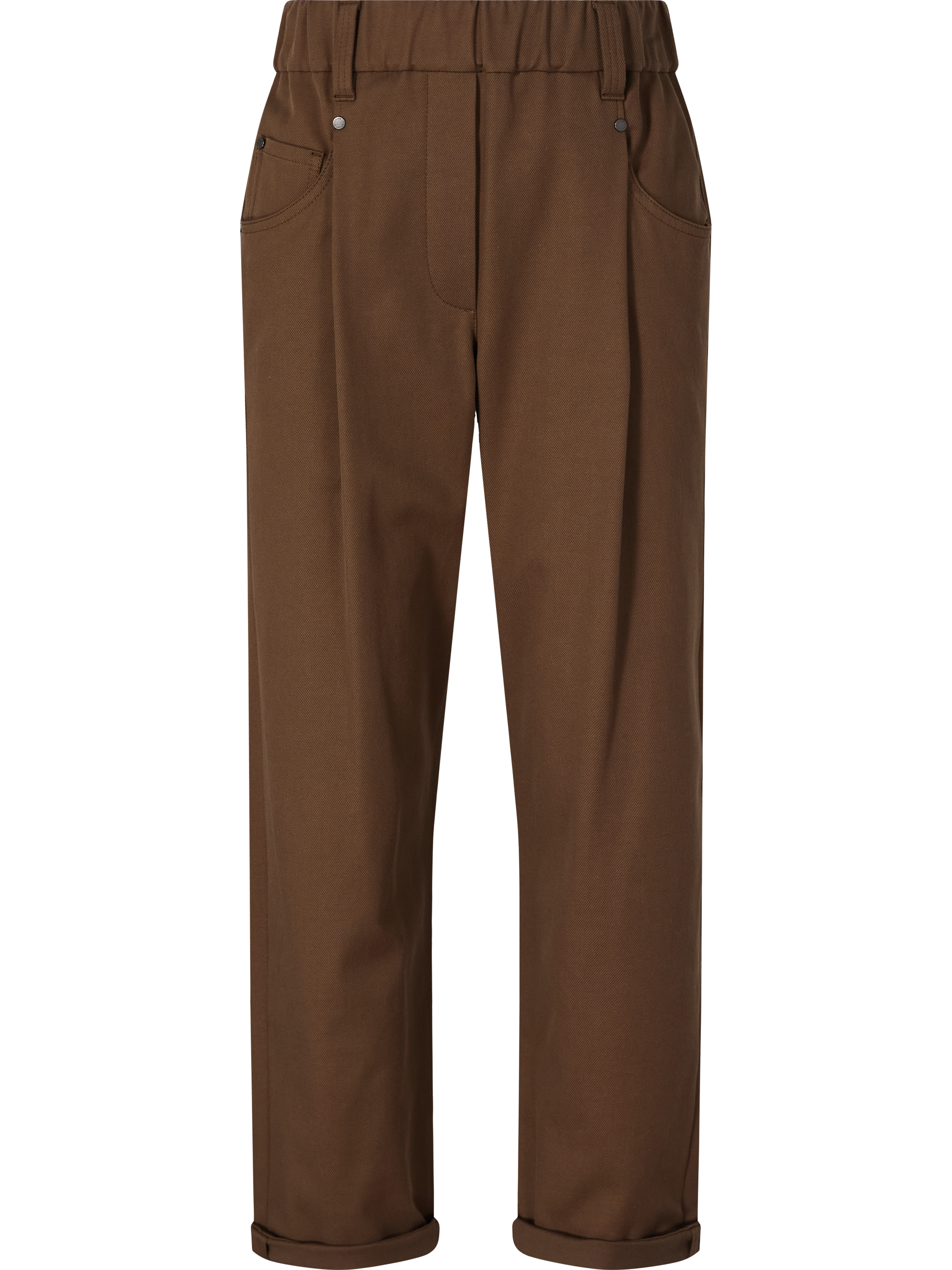 Stoffhose aus Baumwolle Braun