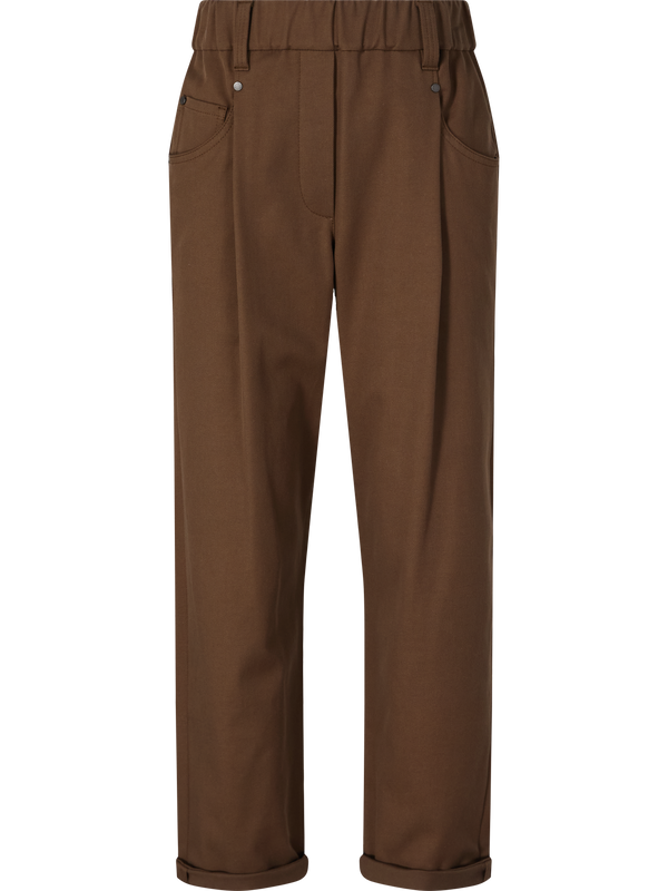 Stoffhose aus Baumwolle Braun