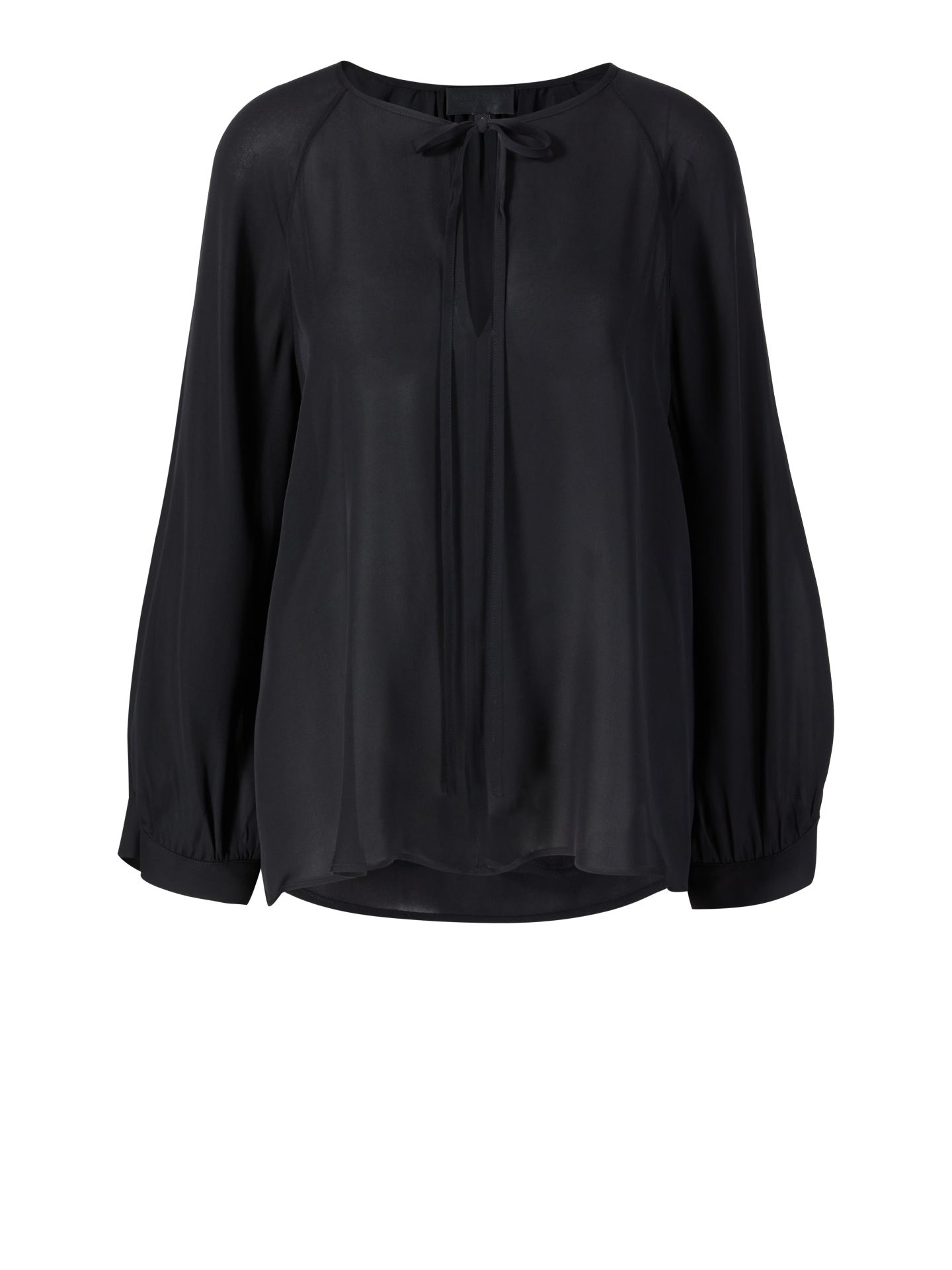 NILI LOTAN Seidenbluse 'Acadia' Schwarz Damen Gr. XS