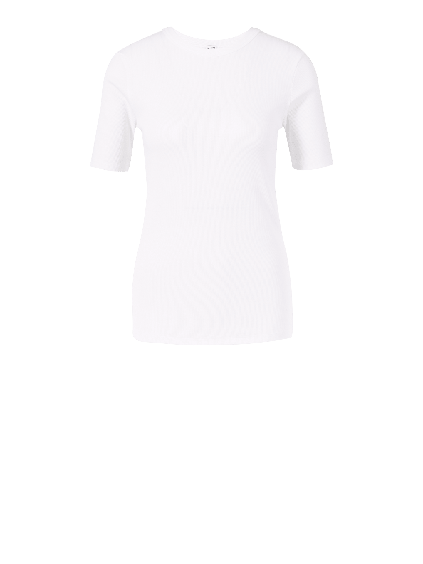 TOTEME T-Shirt mit Rippstruktur Weiß Damen Gr. XS