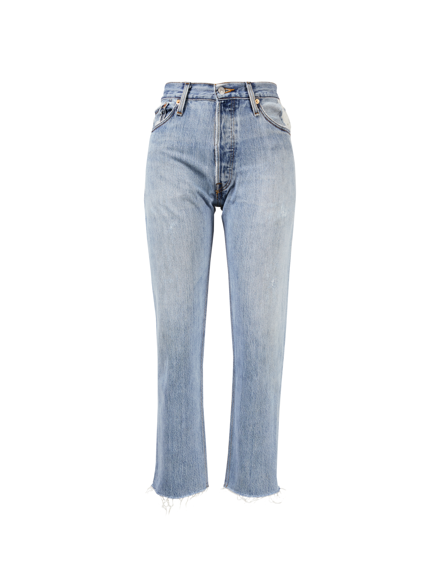 RE/DONE Jeans 'High Rise Stove Pipe' Blau Damen Gr. 30