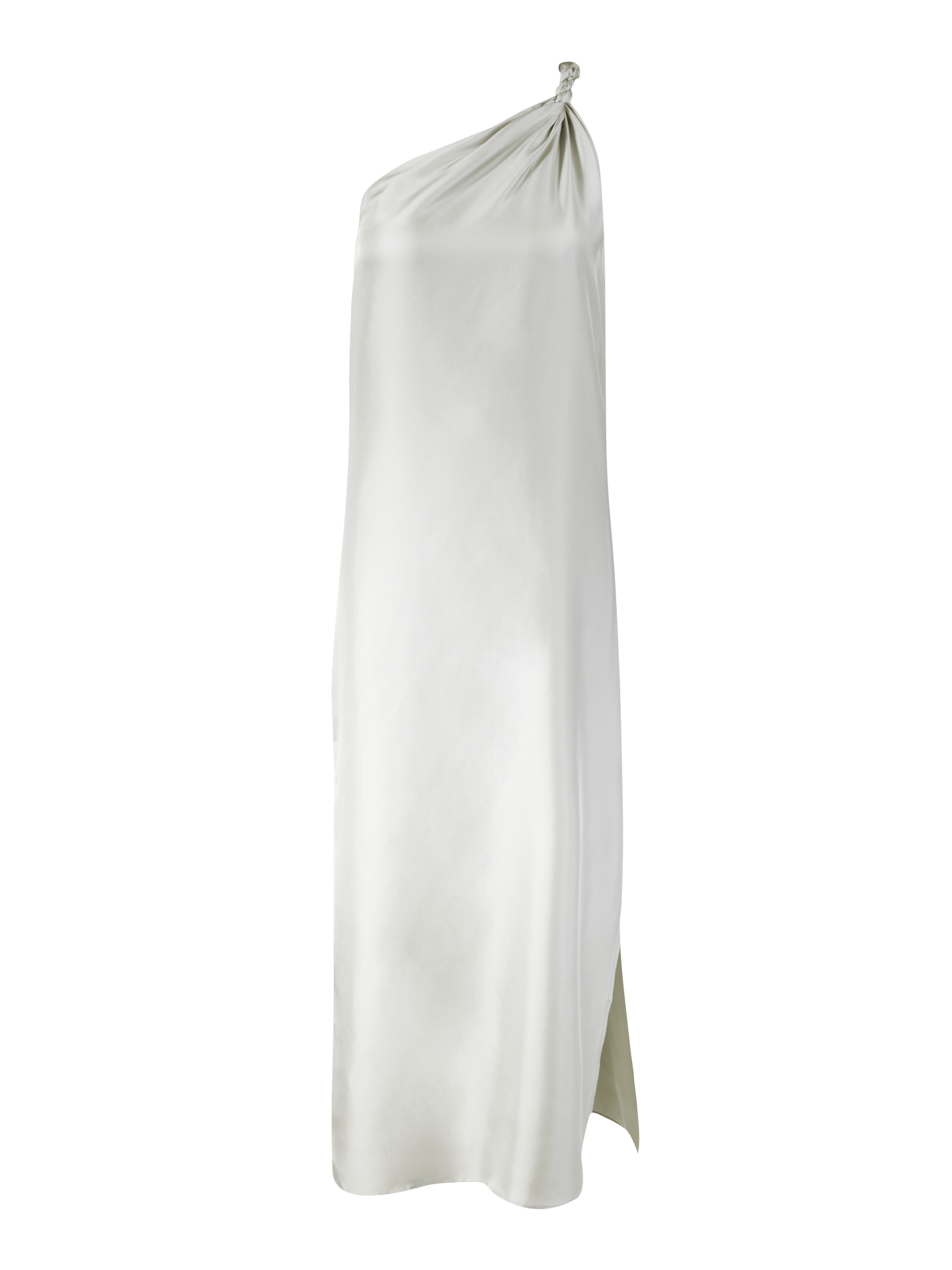 LOULOU DE SAISON One-Shoulder Kleid 'Adela' Hellgrau Damen Gr. L